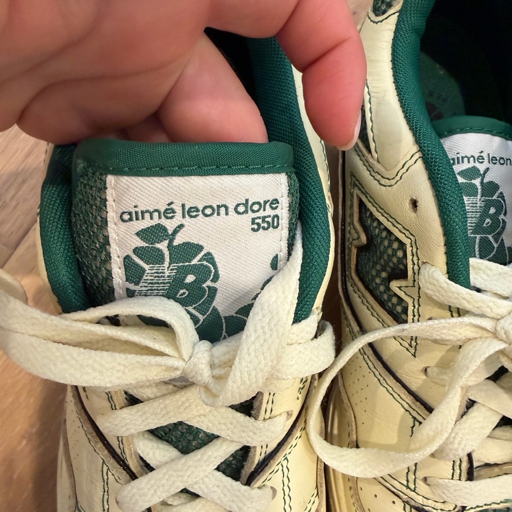 New Balance ALD COLLAB Off-White and Teal Sneakers - Picture 3 of 5